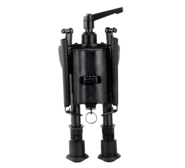 Сошки Vector Optics Carbon Fiber Swivel Bipod на антабке (высота 15.2 – 22.9 см) с переходником на W Фото 3